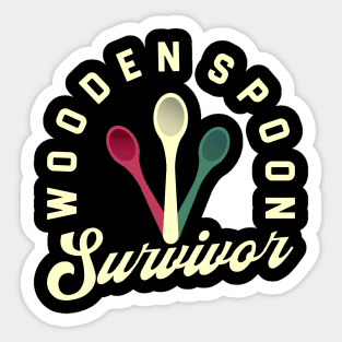 Wooden Spoon Survivor Sticker